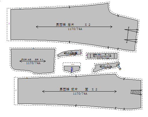 富怡CAD入门操作男文字西裤_服装百事通cad制板v文字图片