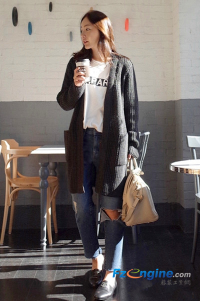 小清新毛衣开衫美搭 简约大方文艺范4.jpg