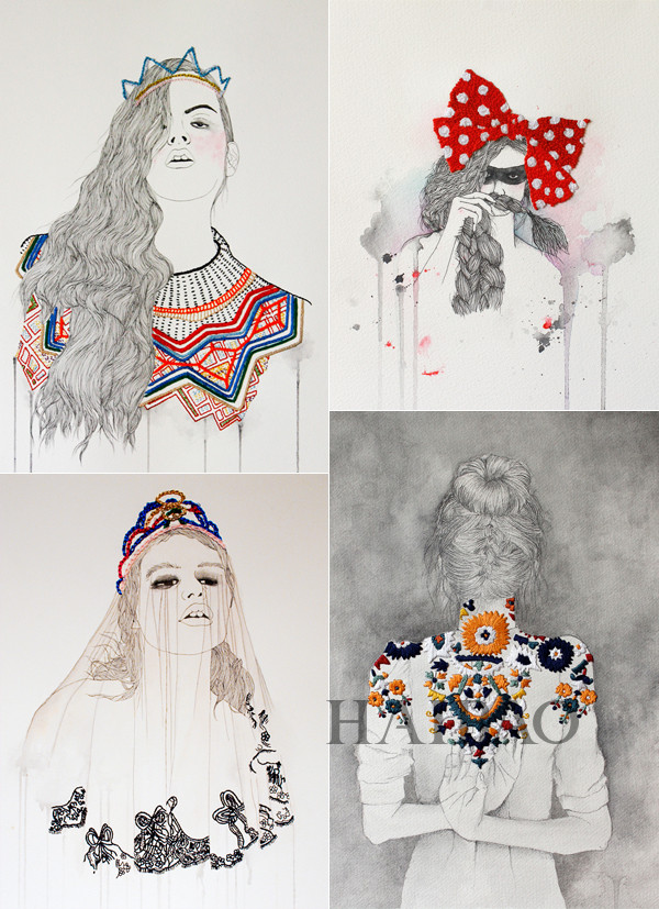 新加坡艺术家Izziyana Suhaimi作品：刺绣与水彩的精彩碰撞0.jpg